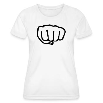 Karaté poing transparent vectra - T-shirt sport Femme - blanc - Devant - AI Model Female 172 dark (172cm)