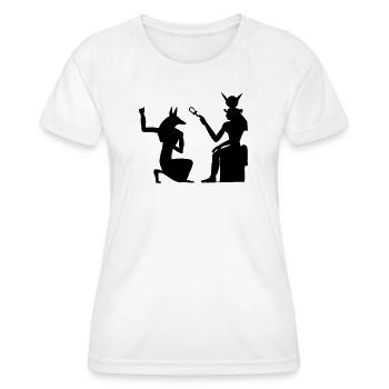 Pyramid Egyptian hieroglyphics pharaoh - Women's Functional T-Shirt - white - Front - AI Model Female 172 dark (172cm)