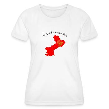 languedoc-roussillon - T-shirt sport Femme - blanc - Devant - AI Model Female 172 dark (172cm)