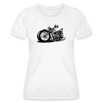 Chopper / moto - T-shirt sport Femme - blanc - Devant - AI Model Female 172 dark (172cm)