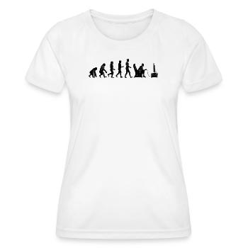 Gamer Jouer Nerd Esports console de jeu Evolution - T-shirt sport Femme - blanc - Devant - AI Model Female 172 dark (172cm)