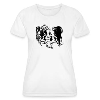 Papillon Head - Women's Functional T-Shirt - white - Front - AI Model Female 172 dark (172cm)