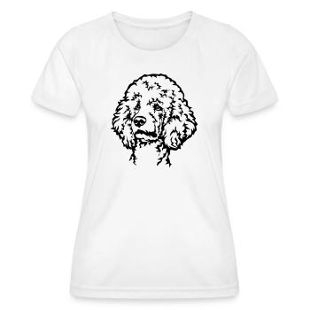 Poodle Head - Women's Functional T-Shirt - white - Front - AI Model Female 172 dark (172cm)