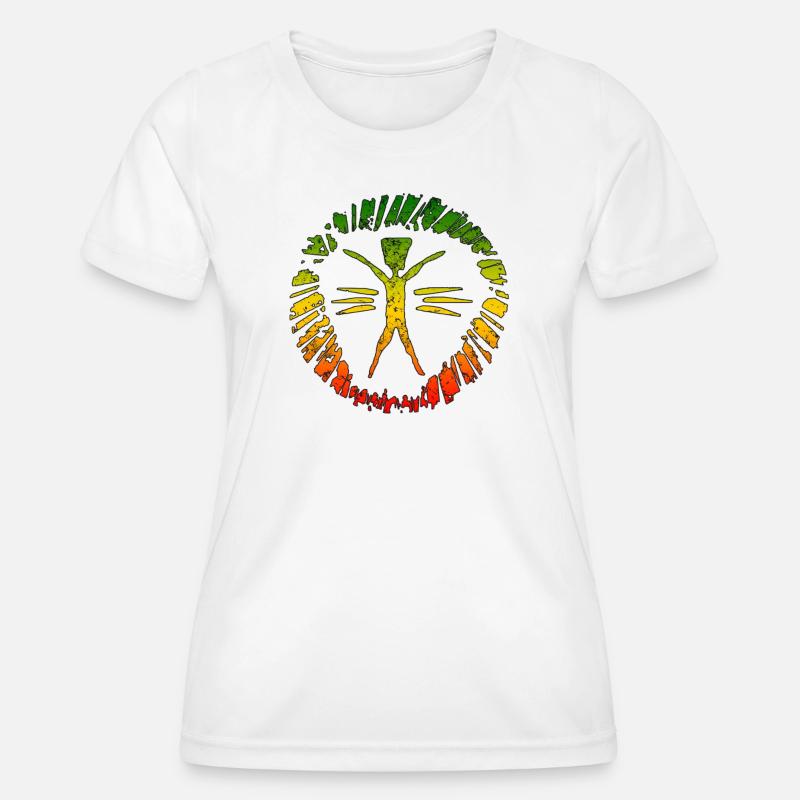Hippie Reggae Sign with Gradient - Women's Functional T-Shirt - white