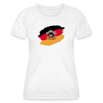 Die Wilden Kerle Logo Deutschland - Frauen Funktions-T-Shirt - Weiß - Vorne - AI Model Female 172 dark (172cm)