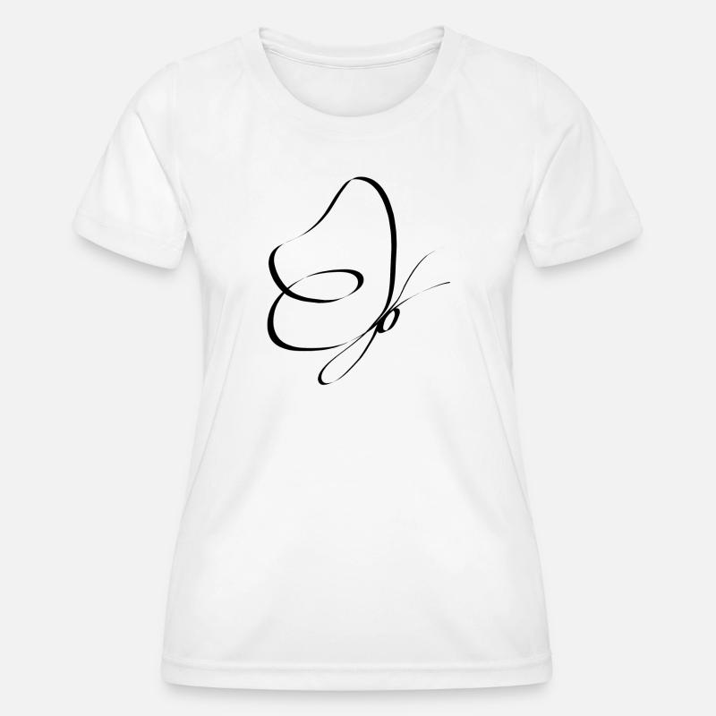 butterfly - Women's Functional T-Shirt - white
