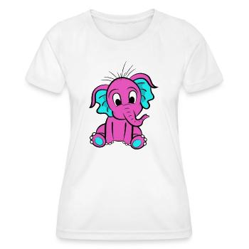 Pink elephant - Women's Functional T-Shirt - white - Front - AI Model Female 172 dark (172cm)