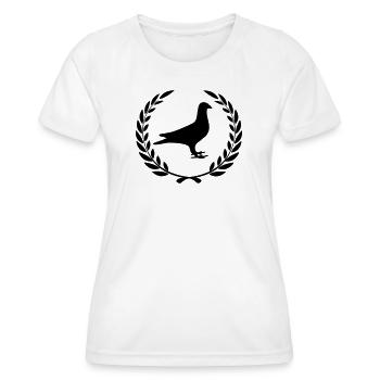 Pigeon competition pigeon - Women's Functional T-Shirt - white - Front - AI Model Female 172 dark (172cm)