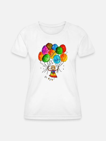 Lebe Liebe Lache Leichtigkeit - Frauen Funktions-T-Shirt - Weiß