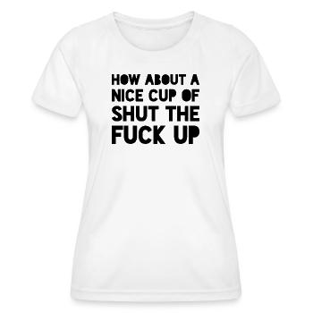 Déclaration sarcastique drôle - T-shirt sport Femme - blanc - Devant - AI Model Female 172 dark (172cm)