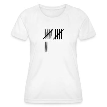 12 Geburtstag Strichliste 12 Jahre alt - Frauen Funktions-T-Shirt - Weiß - Vorne - AI Model Female 172 dark (172cm)