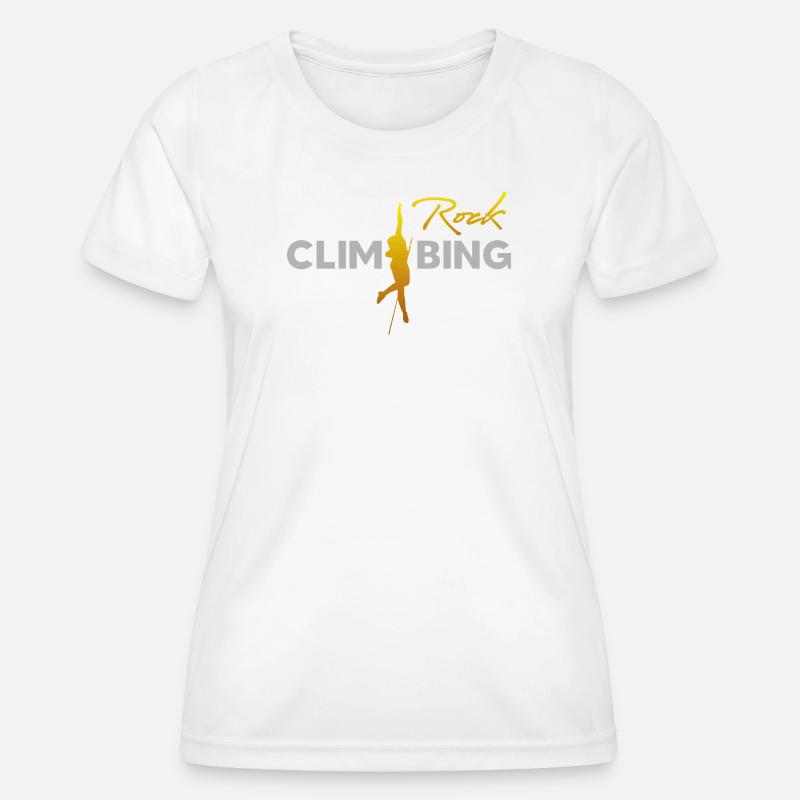 ROCK CLIMBING - Women's Functional T-Shirt - white