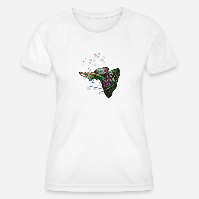 Guppy Beginner Fish Aquarium Fun - Women's Functional T-Shirt - white