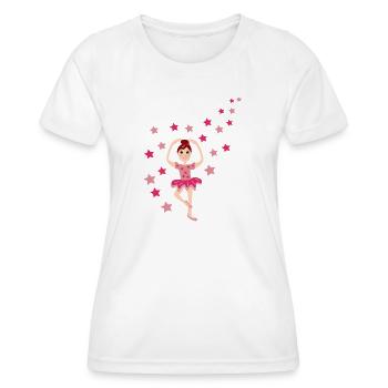 Klassische Tänzerin - Frauen Funktions-T-Shirt - Weiß - Vorne - AI Model Female 172 dark (172cm)