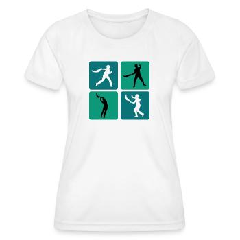 jai alai sports design - Women's Functional T-Shirt - white - Front - AI Model Female 172 dark (172cm)