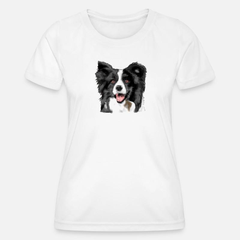 Border Collie - Women's Functional T-Shirt - white