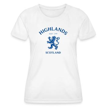 HIGHLANDS Schottland Écosse - T-shirt sport Femme - blanc - Devant - AI Model Female 172 dark (172cm)