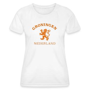 GRONINGEN Nederland Niederlande Netherlands - Frauen Funktions-T-Shirt - Weiß - Vorne - AI Model Female 172 dark (172cm)