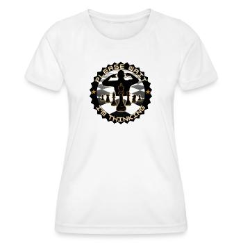 Chess please wait I think - Women's Functional T-Shirt - white - Front - AI Model Female 172 dark (172cm)