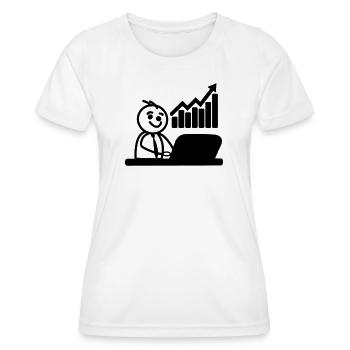 Chart stock broker - Women's Functional T-Shirt - white - Front - AI Model Female 172 dark (172cm)