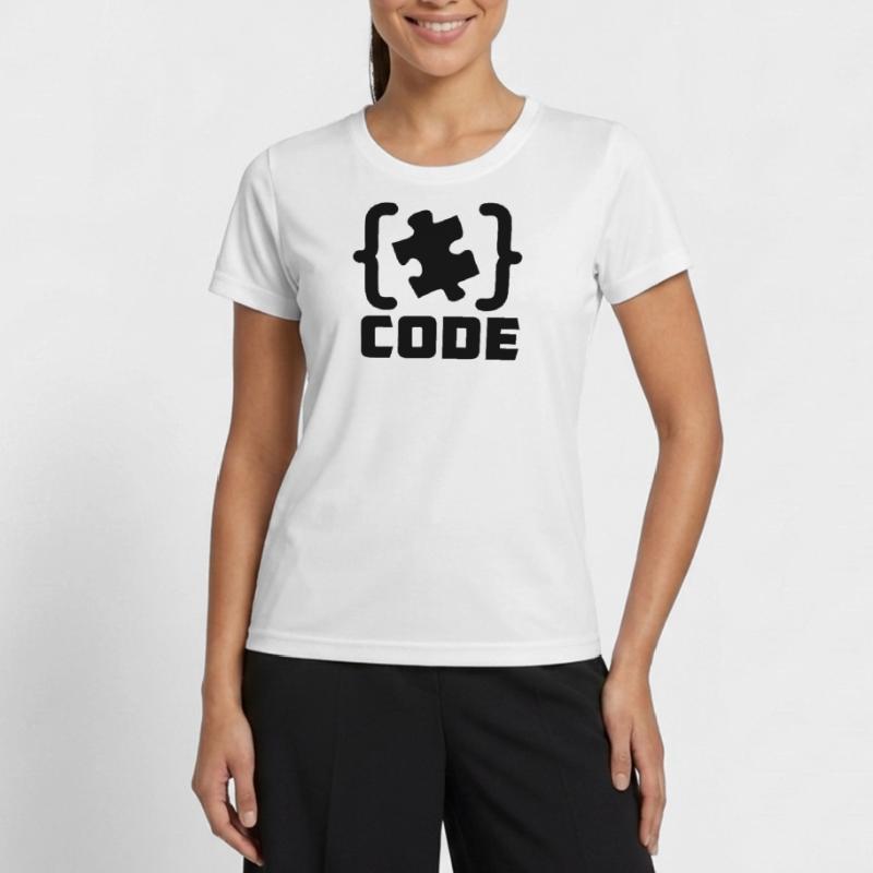 programmeur Code résolution de pièces de puzzle T-shirt sport Femme