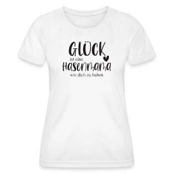 Hase Hasenmama Haustier Hasenliebe Geschenk - Frauen Funktions-T-Shirt - Weiß - Vorne - AI Model Female 172 dark (172cm)