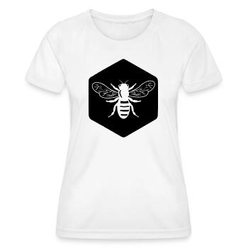 When cut out in honeycomb - Women's Functional T-Shirt - white - Front - AI Model Female 172 dark (172cm)