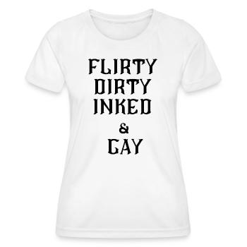 Texte lesbien coquin - T-shirt sport Femme - blanc - Devant - AI Model Female 172 dark (172cm)
