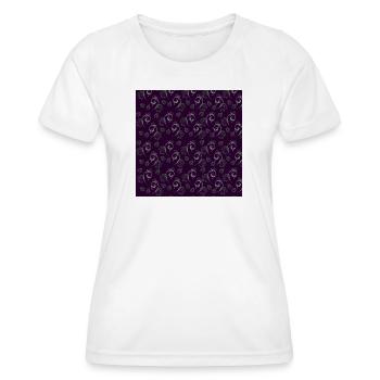 Rosenblüten, florales Muster, gothic motiv, Ranken - Frauen Funktions-T-Shirt - Weiß - Vorne - AI Model Female 172 dark (172cm)