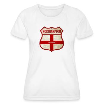 Armoiries de Northampton, Angleterre - T-shirt sport Femme - blanc - Devant - AI Model Female 172 dark (172cm)