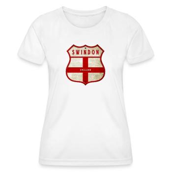 Swindon England Wappen - Frauen Funktions-T-Shirt - Weiß - Vorne - AI Model Female 172 dark (172cm)