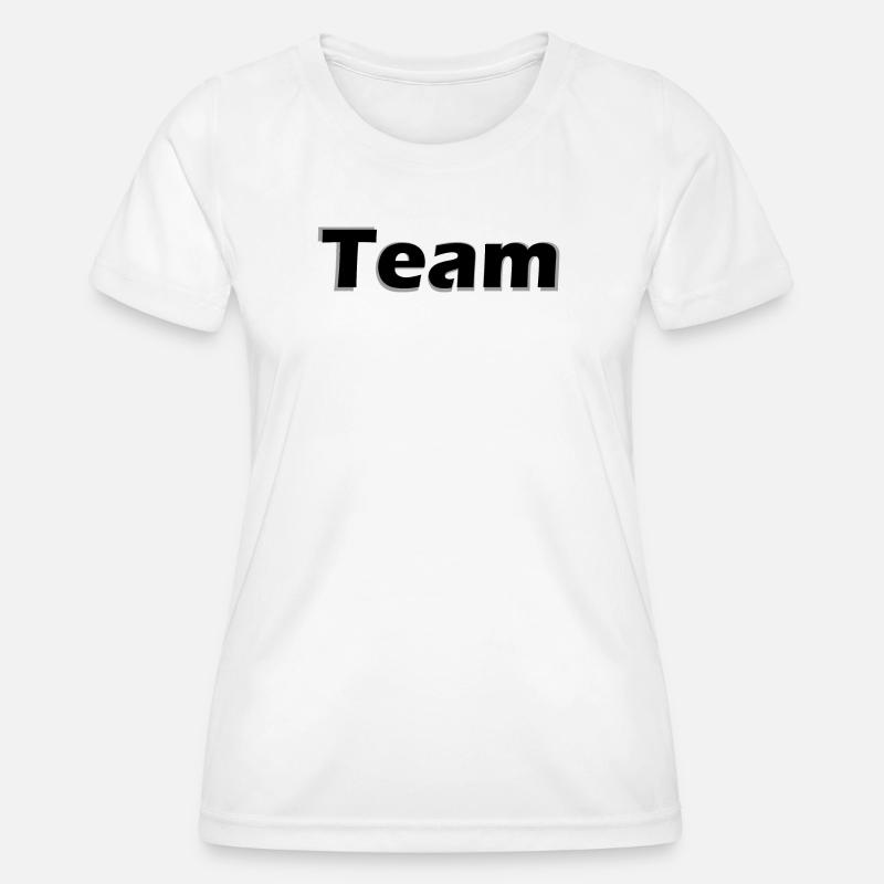 Monochrome Learning Typo Design: Team - Women's Functional T-Shirt - white