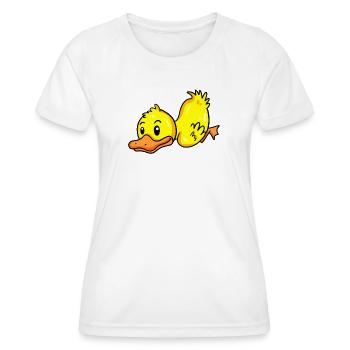 Ente - Frauen Funktions-T-Shirt - Weiß - Vorne - AI Model Female 172 dark (172cm)