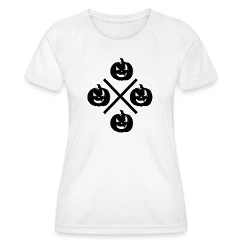 Halloween Pumpkin Citrouille - Women's Functional T-Shirt - white - Front - AI Model Female 172 dark (172cm)