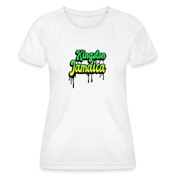Kingston Jamaica Design - T-shirt sport Femme - blanc - Devant - AI Model Female 172 dark (172cm)