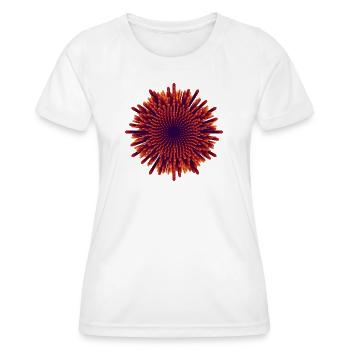 Vector Flower - Women's Functional T-Shirt - white - Front - AI Model Female 172 dark (172cm)
