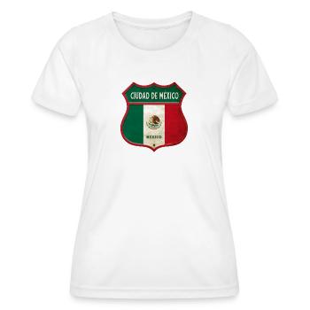 Mexico city coat of arms design - Women's Functional T-Shirt - white - Front - AI Model Female 172 dark (172cm)