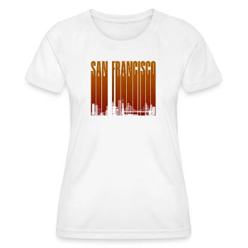 San Francisco Orange Skyline - Women's Functional T-Shirt - white - Front - AI Model Female 172 dark (172cm)