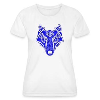 Viking Wolf blau transparent - Frauen Funktions-T-Shirt - Weiß - Vorne - AI Model Female 172 dark (172cm)