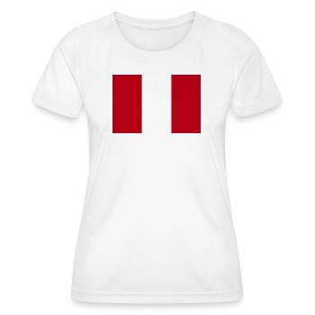 Drapeau national du Pérou - T-shirt sport Femme - blanc - Devant - AI Model Female 172 dark (172cm)