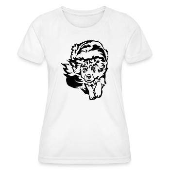 Australian Shepherd - Women's Functional T-Shirt - white - Front - AI Model Female 172 dark (172cm)