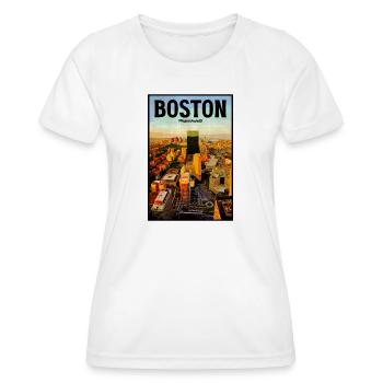 Paysage urbain de Boston - T-shirt sport Femme - blanc - Devant - AI Model Female 172 dark (172cm)