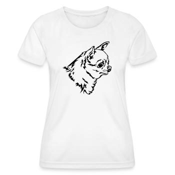 Chihuahua Head - Women's Functional T-Shirt - white - Front - AI Model Female 172 dark (172cm)
