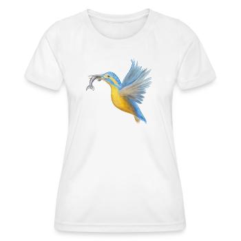 Kingfisher Catch Art - T-shirt sport Femme - blanc - Devant - AI Model Female 172 dark (172cm)
