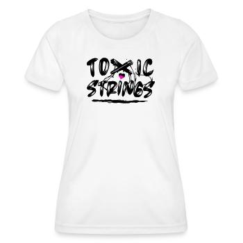 Toxic Strings 2 Colour - Women's Functional T-Shirt - white - Front - AI Model Female 172 dark (172cm)
