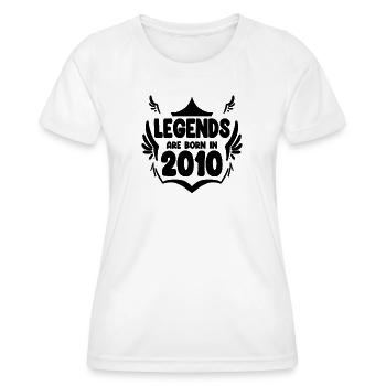 2010 - Born 2010 - Women's Functional T-Shirt - white - Front - AI Model Female 172 dark (172cm)
