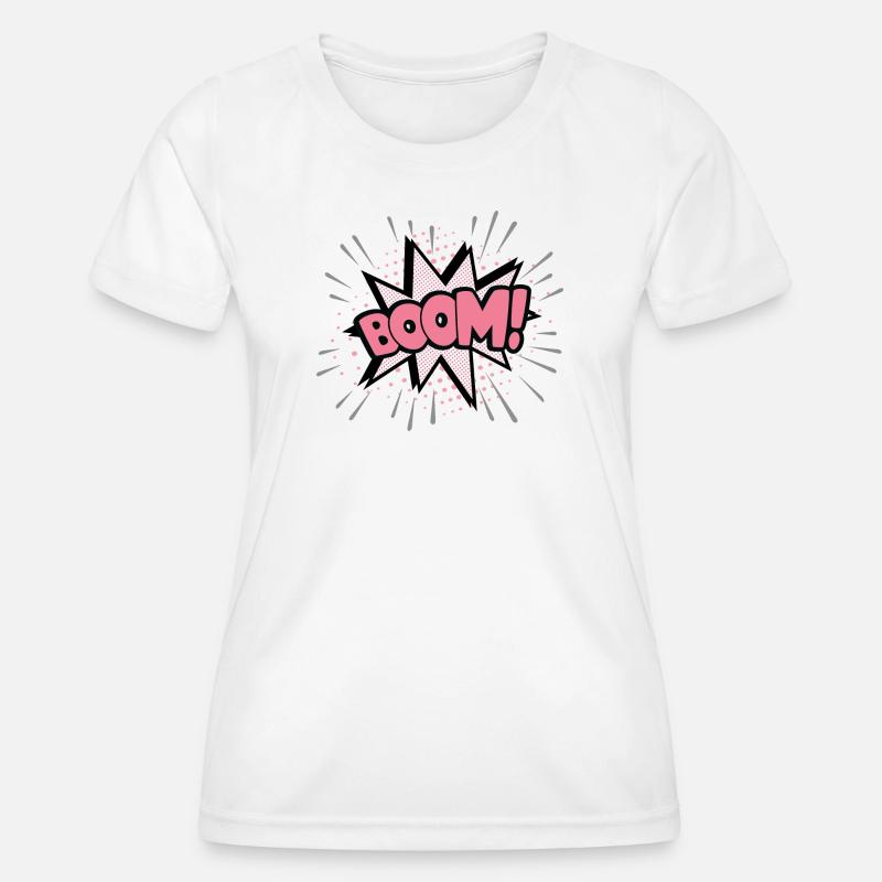 Boom pink - Women's Functional T-Shirt - white