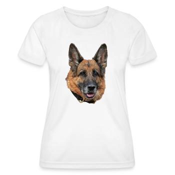 Chien de berger - T-shirt sport Femme - blanc - Devant - AI Model Female 172 dark (172cm)