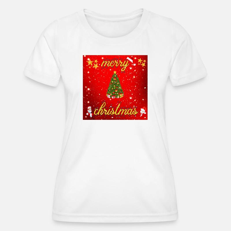 merry christmas version 2 - Women's Functional T-Shirt - white