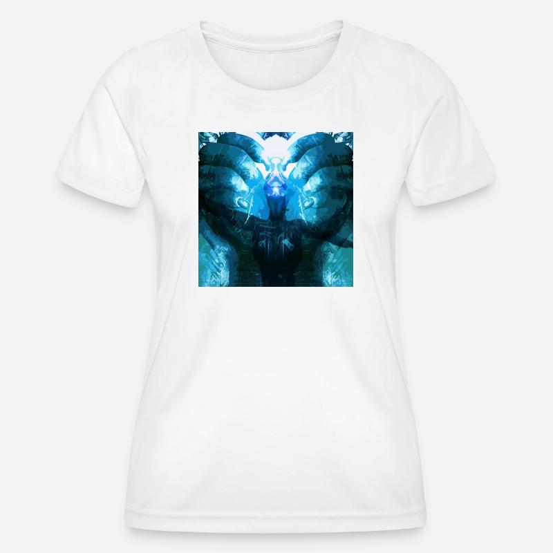 Reflective Deep Blue Creature - Women's Functional T-Shirt - white